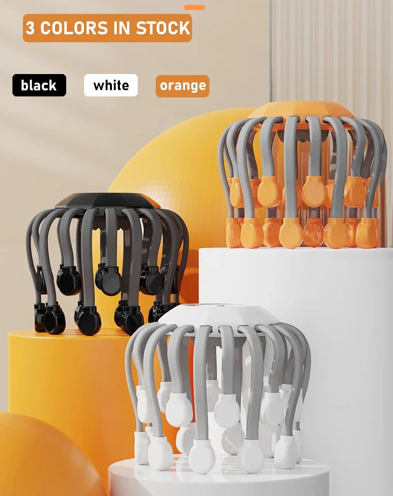 20-Head Scalp Massager with Red Light Therapy
