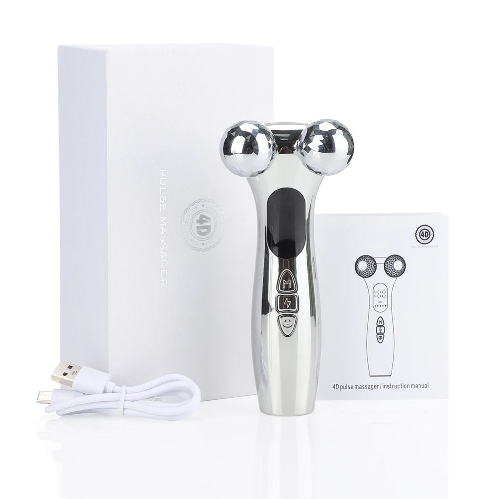 Electric Facial Microcurrent Beauty Device with LED Display – Face Lifting Roller Massager for Skin Tightening – Best Gift for Mom and Skincare Lovers