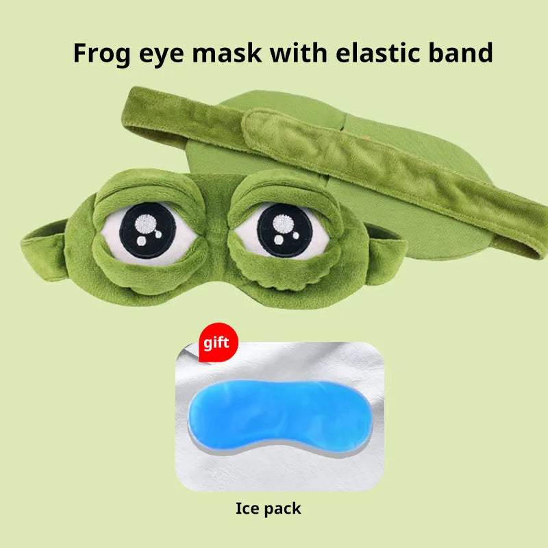 3D Sad Frog Sleep Mask