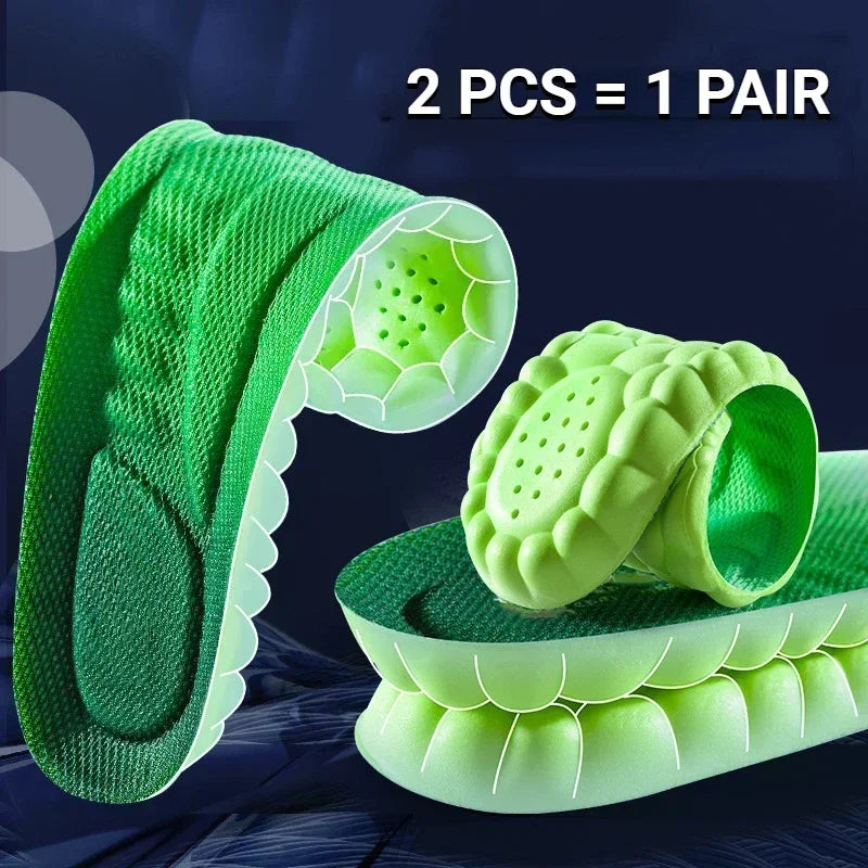 4D Massage Shoe Insoles – Super Soft Latex Sports Arch Support Inserts
