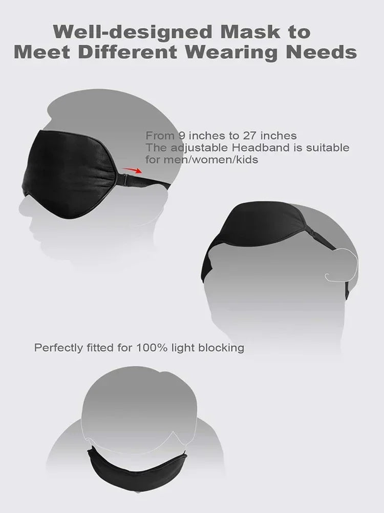 USB Heated Reusable Silk Eye Mask – Steaming Eye Massager for Sleep, Puffiness, and Dark Circle Relief