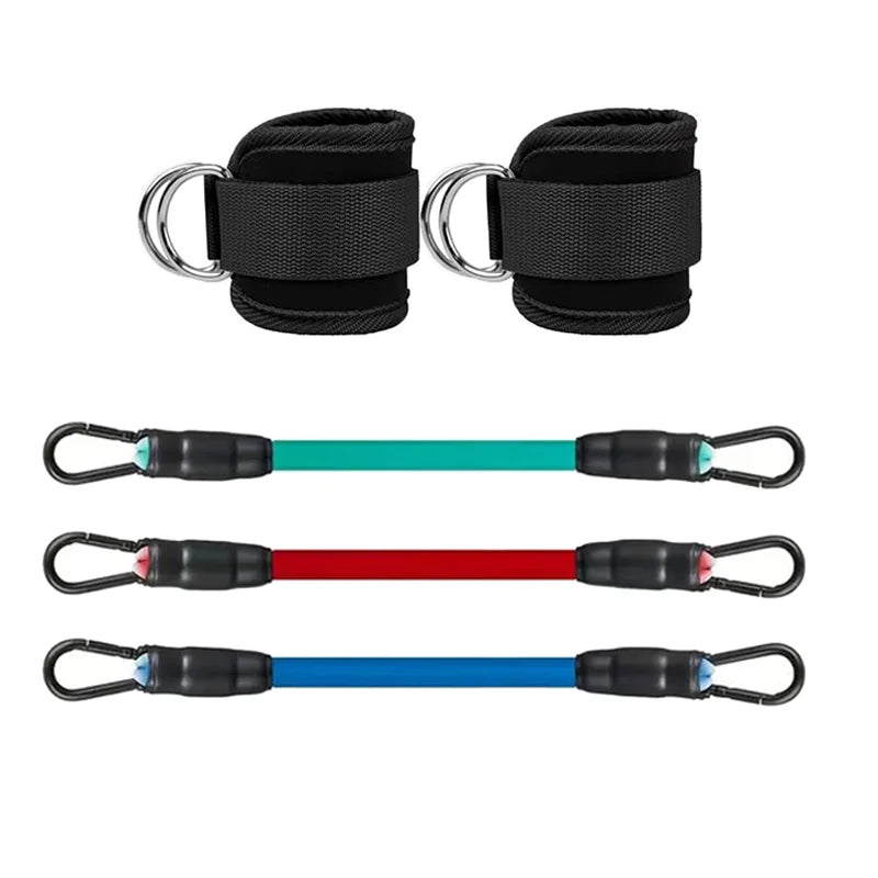 Adjustable Resistance Leg Puller Belt with Foot Loop & Edge Protection – Elastic Strap for Leg Strength Training