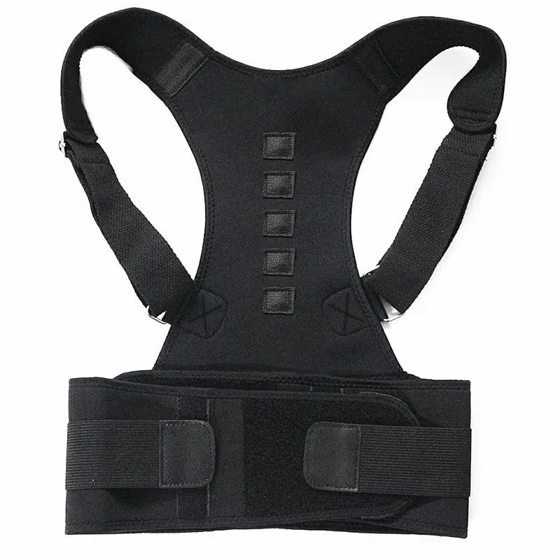 Back Posture Magnetic Shoulder Corrector Support Brace Belt Therapy