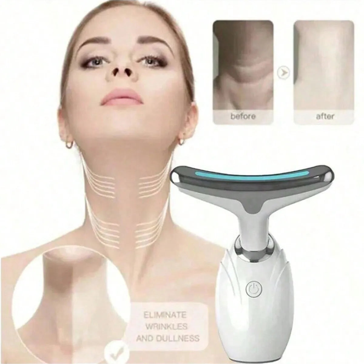 3 Color Neck and Face Massage Device – Multifunction Beauty Instrument