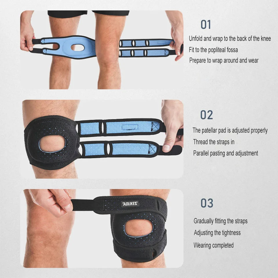 Patella Knee Brace – Compression Sleeve Support for Men & Women, Relieves Knee Pain from Arthritis, Injuries & Sports