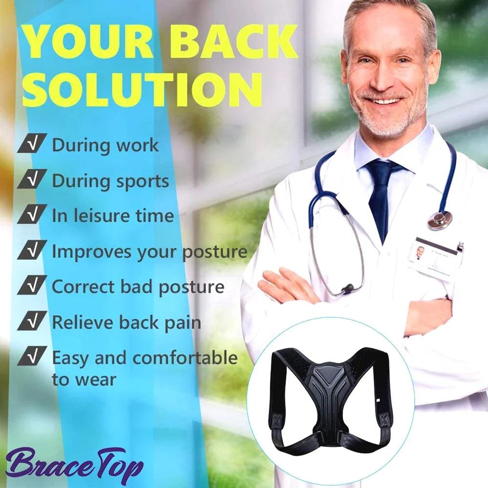 STAWIN Back & Shoulder Posture Corrector Belt – Improve Posture, Relieve Back Pain & Shoulder Tension