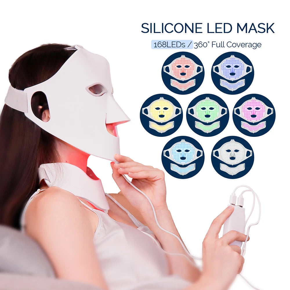 LumiSkin™ 7-Color LED Face Mask – Silicone Light Therapy Beauty Device