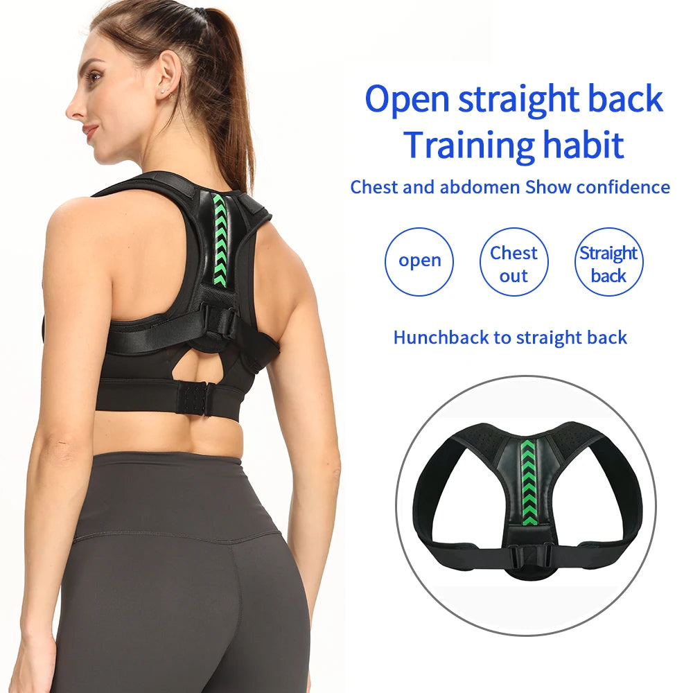 Adjustable Back Posture Corrector Belt – Spine Support Brace