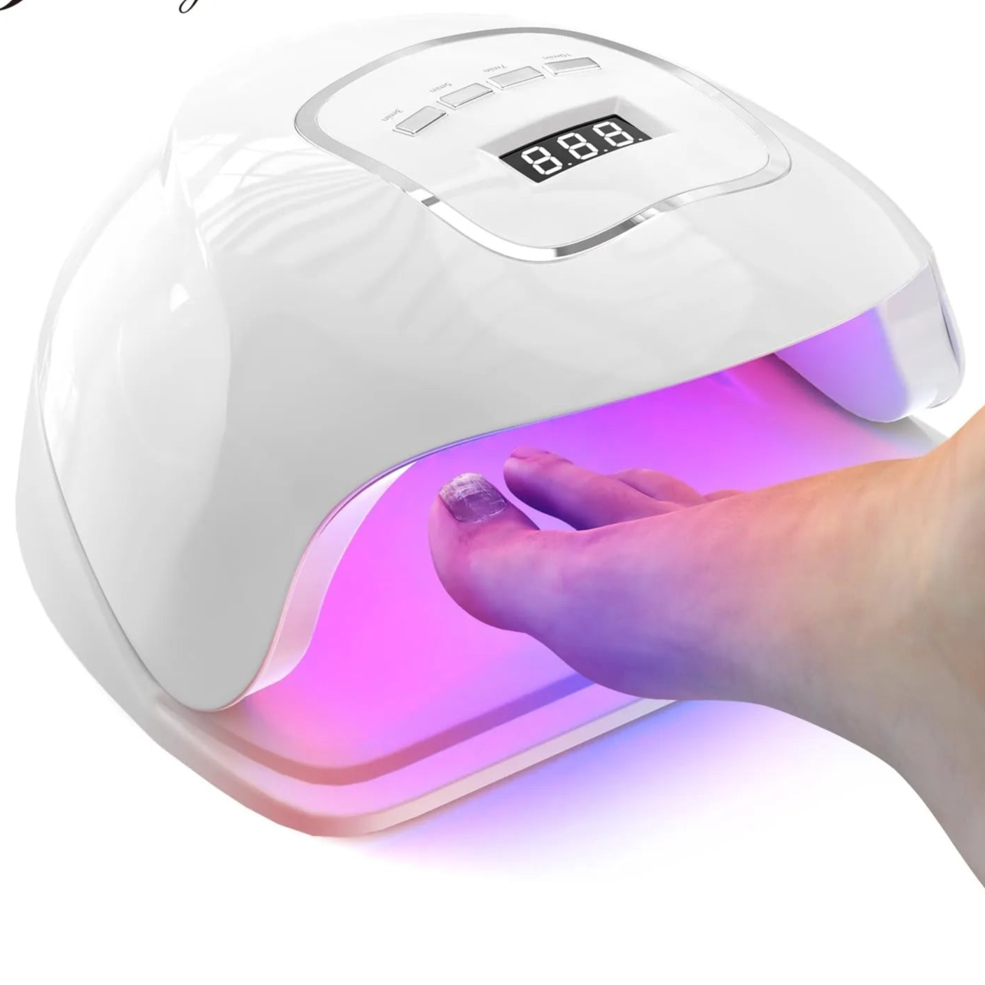 Laser Device for Nail Fungus Treatment – 15x Blue Light 470nm & 30x Red Light 650nm, Digital Display Nail Care Machine for Mycosis