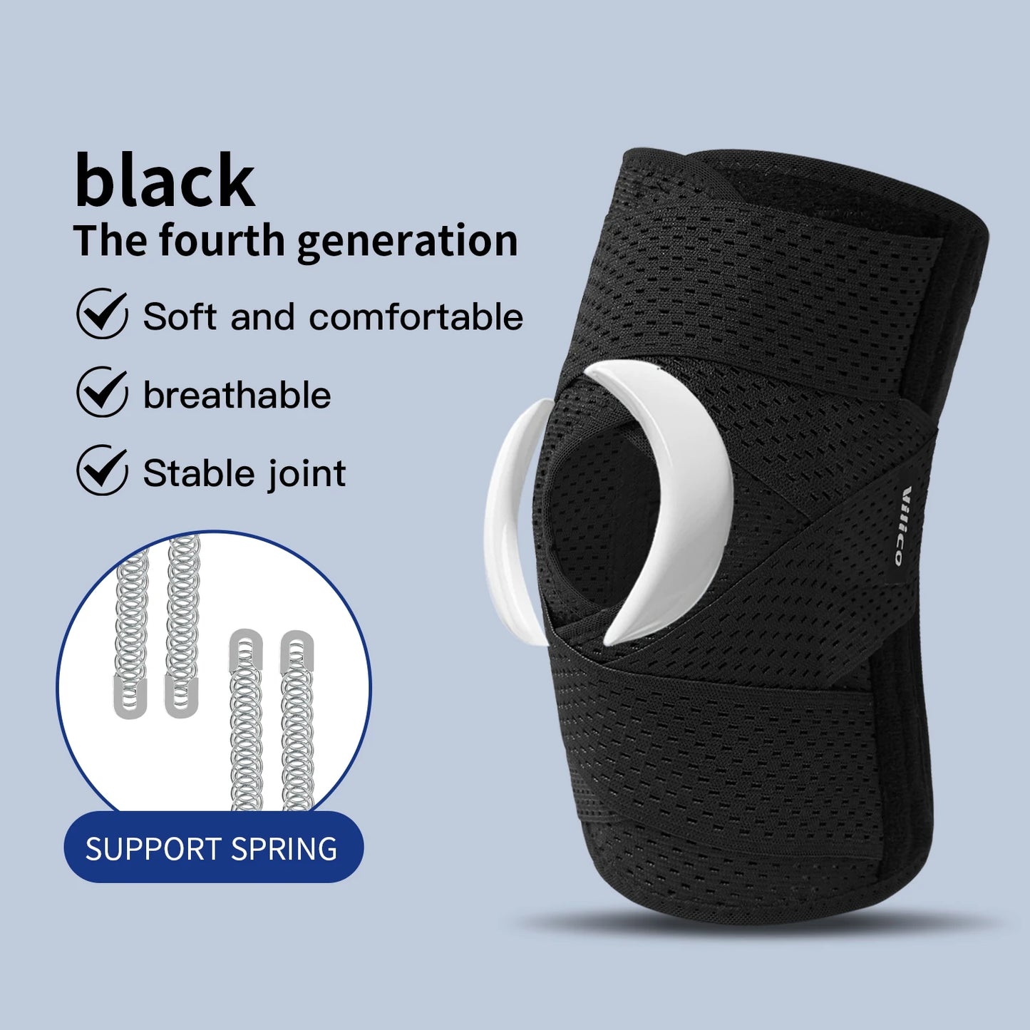 Pressurized Elastic Compression Knee Pad – Non-Slip Sports Support & Recovery Brace