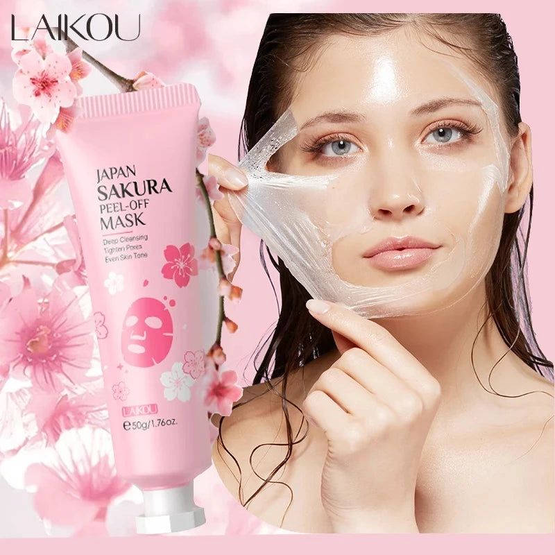 LAIKOU 24K Gold Sakura Peel-Off Face Mask – Anti-Aging, Whitening & Blackhead Removal