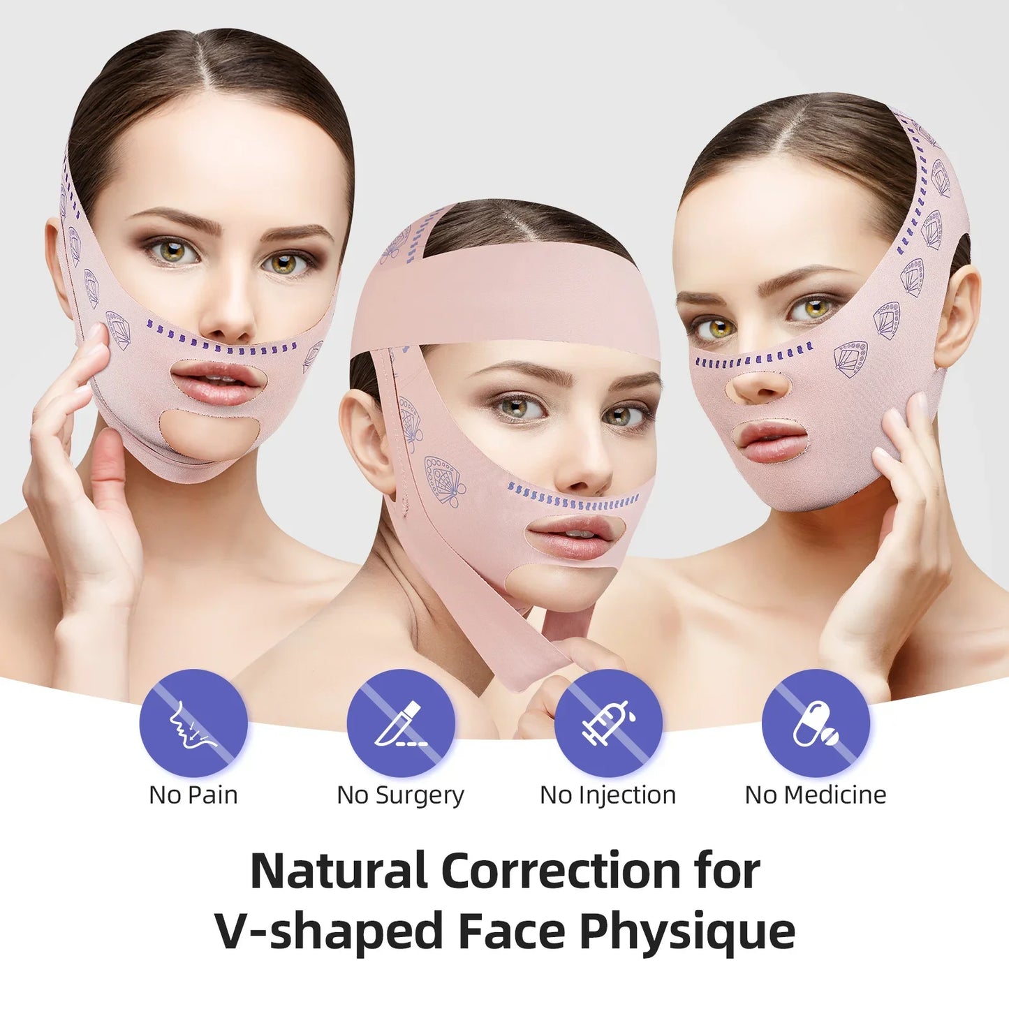 Face Slimming Bandage V Line Shaper – Chin and Cheek Lift Belt with Anti-Wrinkle Strap
