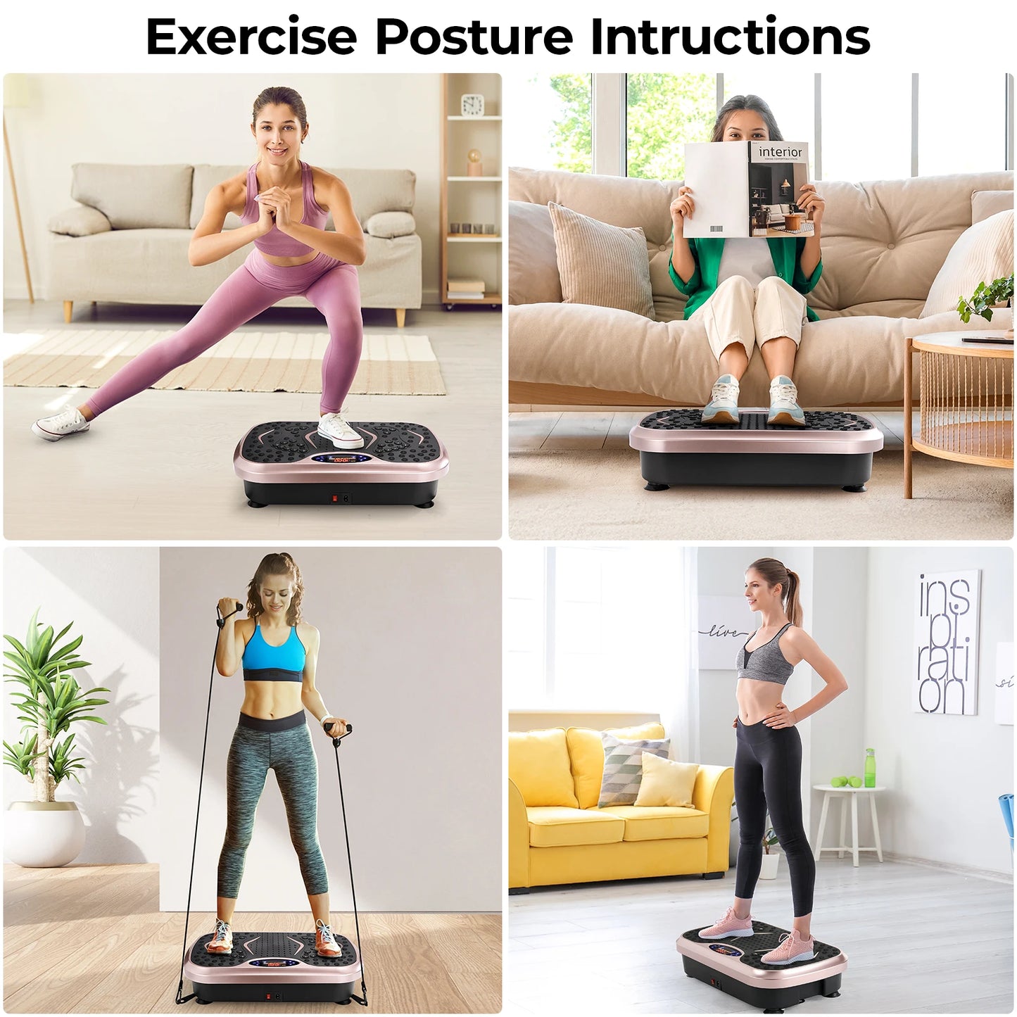 Vibration Plate Exercise Machine – Whole Body Workout Platform for Fitness & Lymphatic Drainage