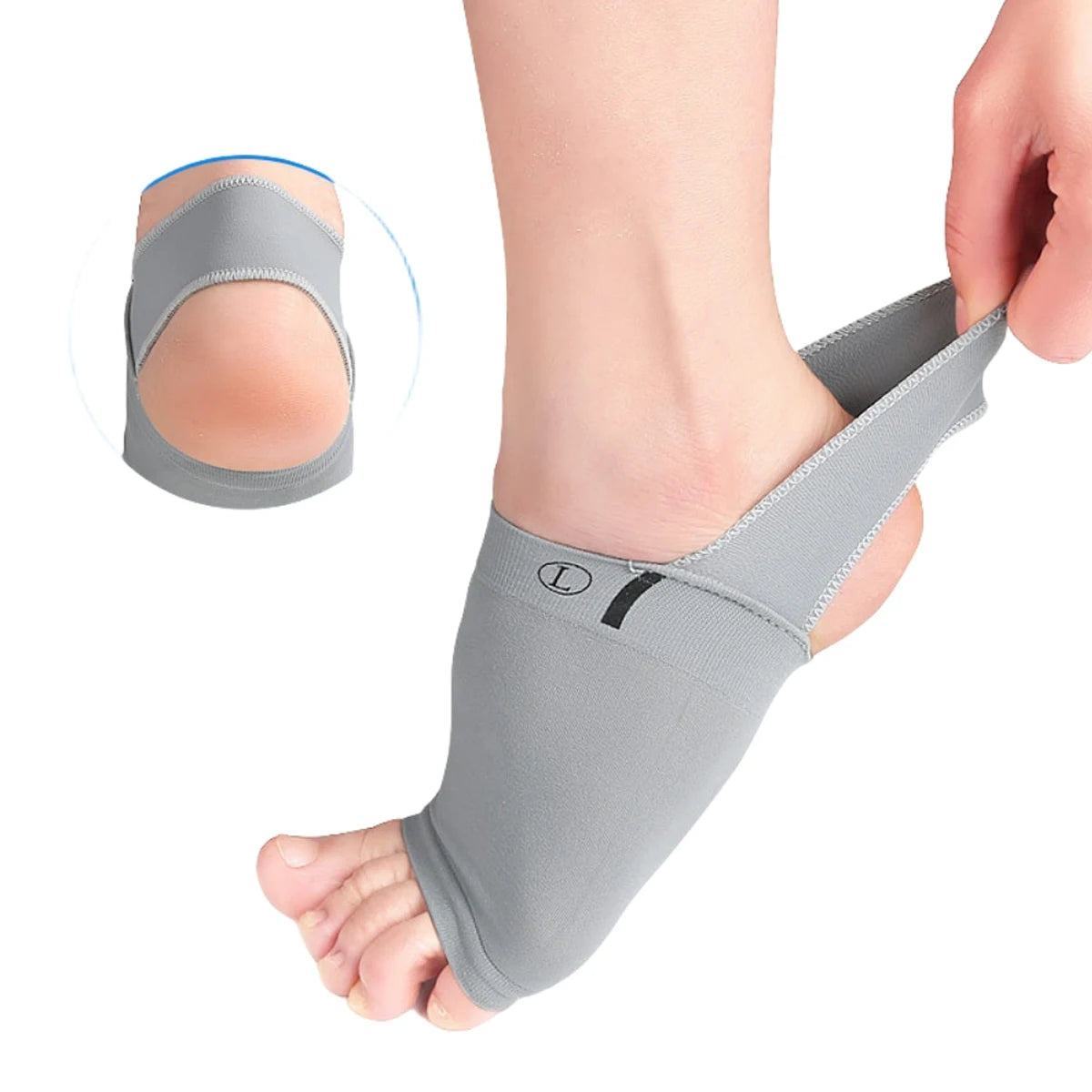 Arch Support Socks – Elastic Heel Strap & Orthopedic Pads for Plantar Fasciitis and Foot Pain Relief