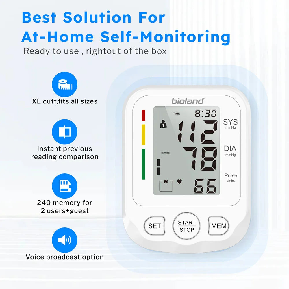Bioland 2005 Automatic Digital Upper-Arm Blood Pressure & Heart-Rate Monitor