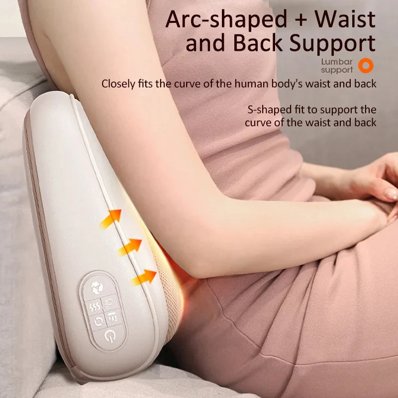 Heated Shiatsu Massage Pillow for Neck, Back & Shoulders – Deep Kneading Massager with Heat for Waist & Finger Relaxation