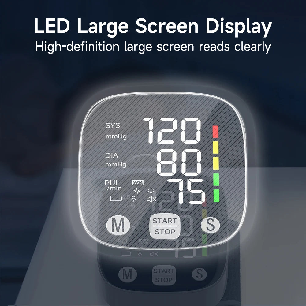 Wrist Blood Pressure & Heart-Rate Monitor