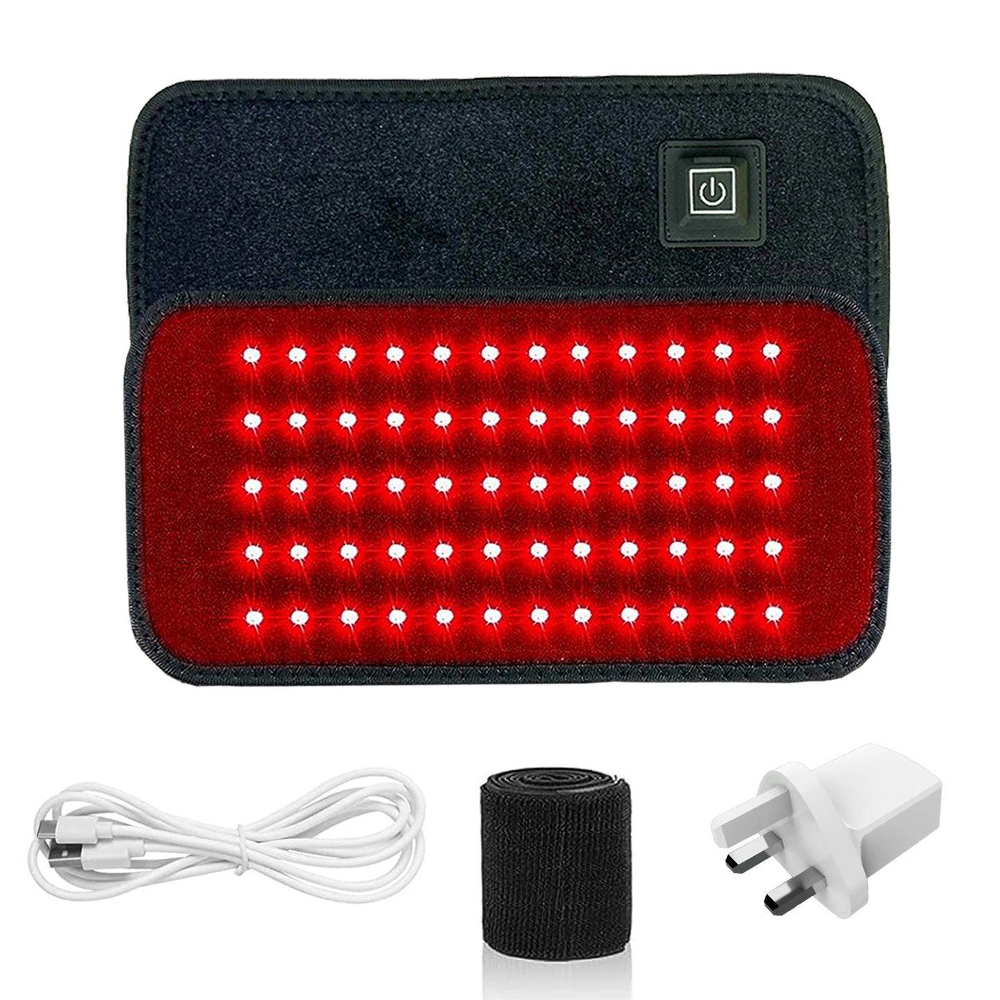 60-LED Red & Infrared Light Therapy Belt – 660nm & 850nm Fat Burning Slimming Wrap for Waist, Back & Full Body