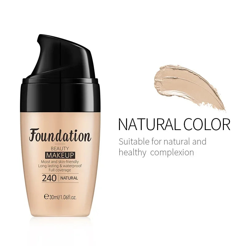 Liquid Foundation – Moisturizing Long Lasting Face Makeup Base, Natural Brightening 30ml