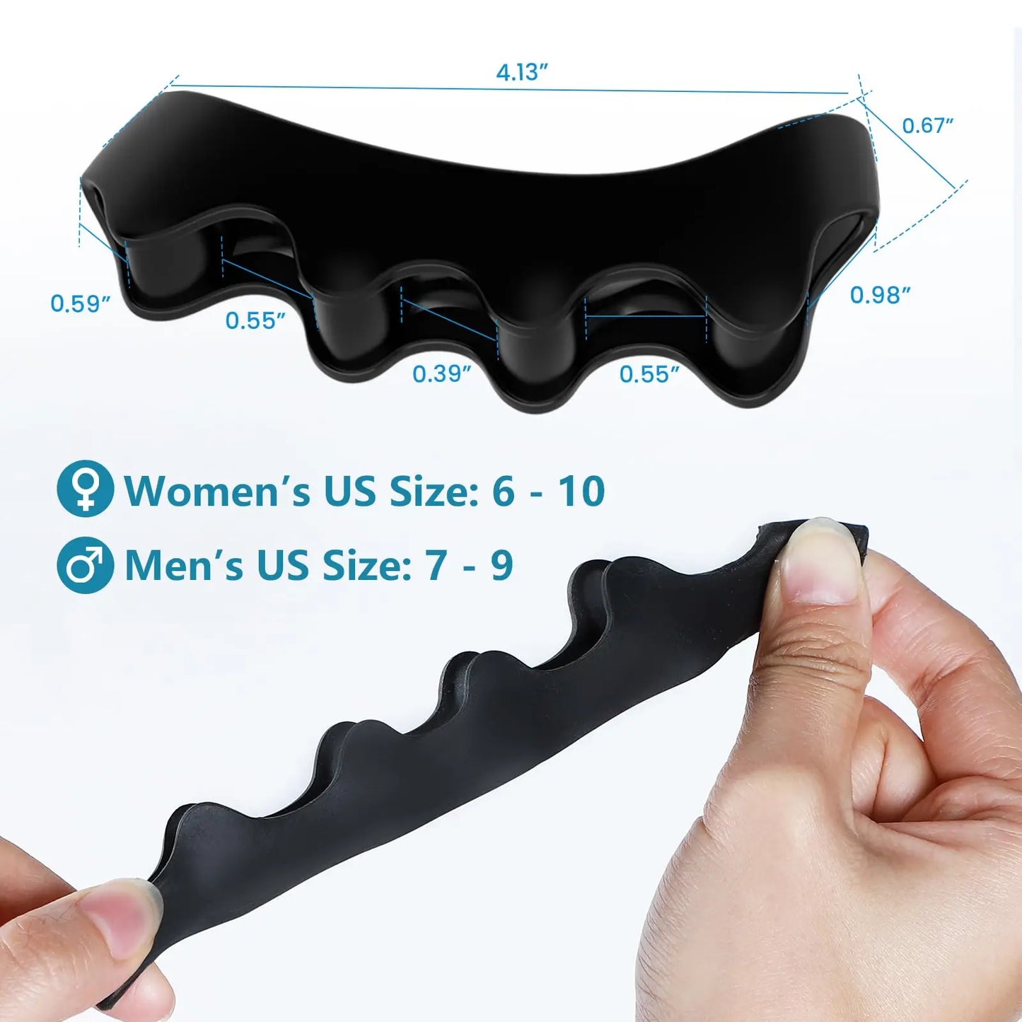 Toe Separators – Doctor Recommended Bunion Corrector & Toe Straightener for Plantar Fasciitis and Foot Pain Relief