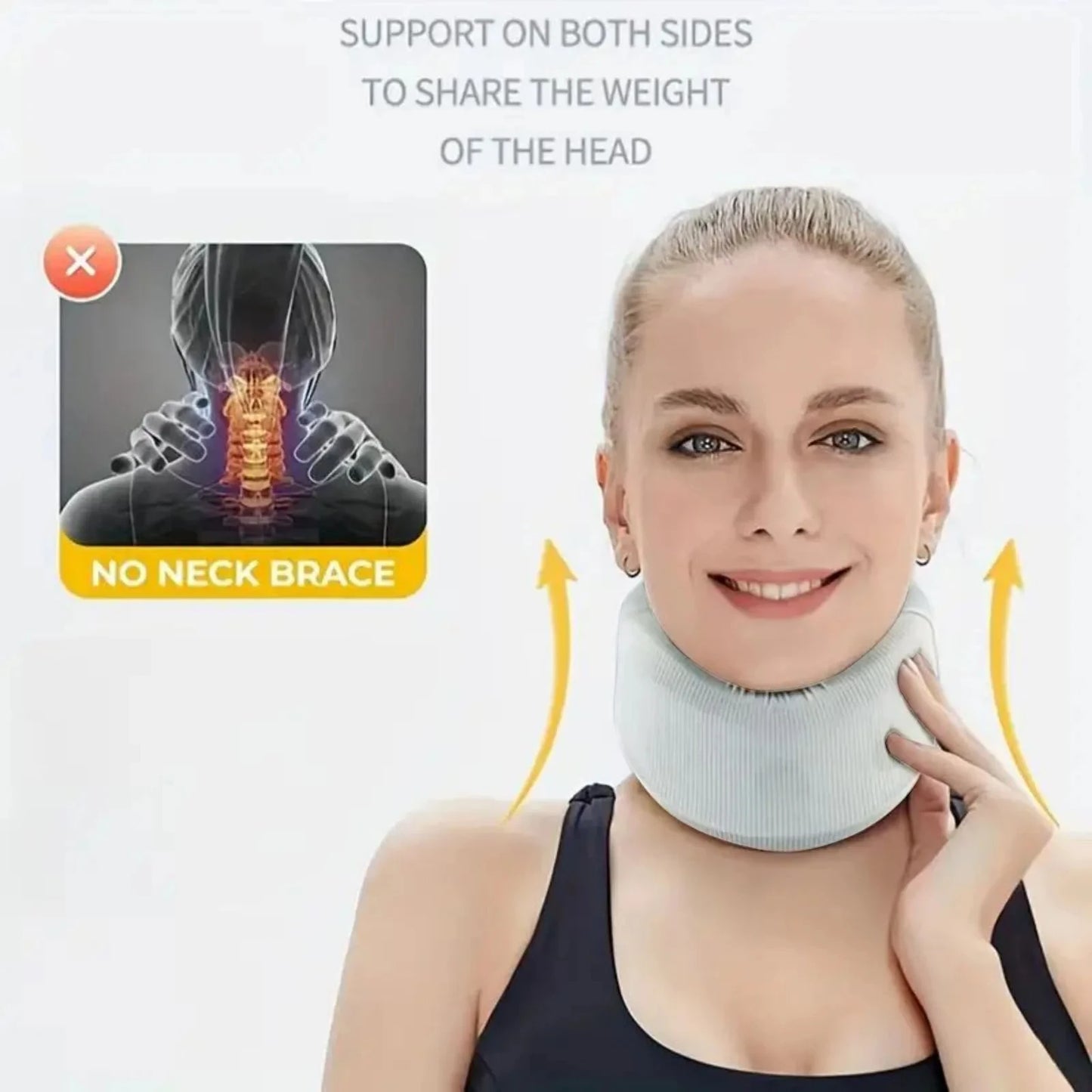 Adjustable Neck Support Brace – Soft Cervical Sponge Neck Protector for Sleep & Posture Alignment
