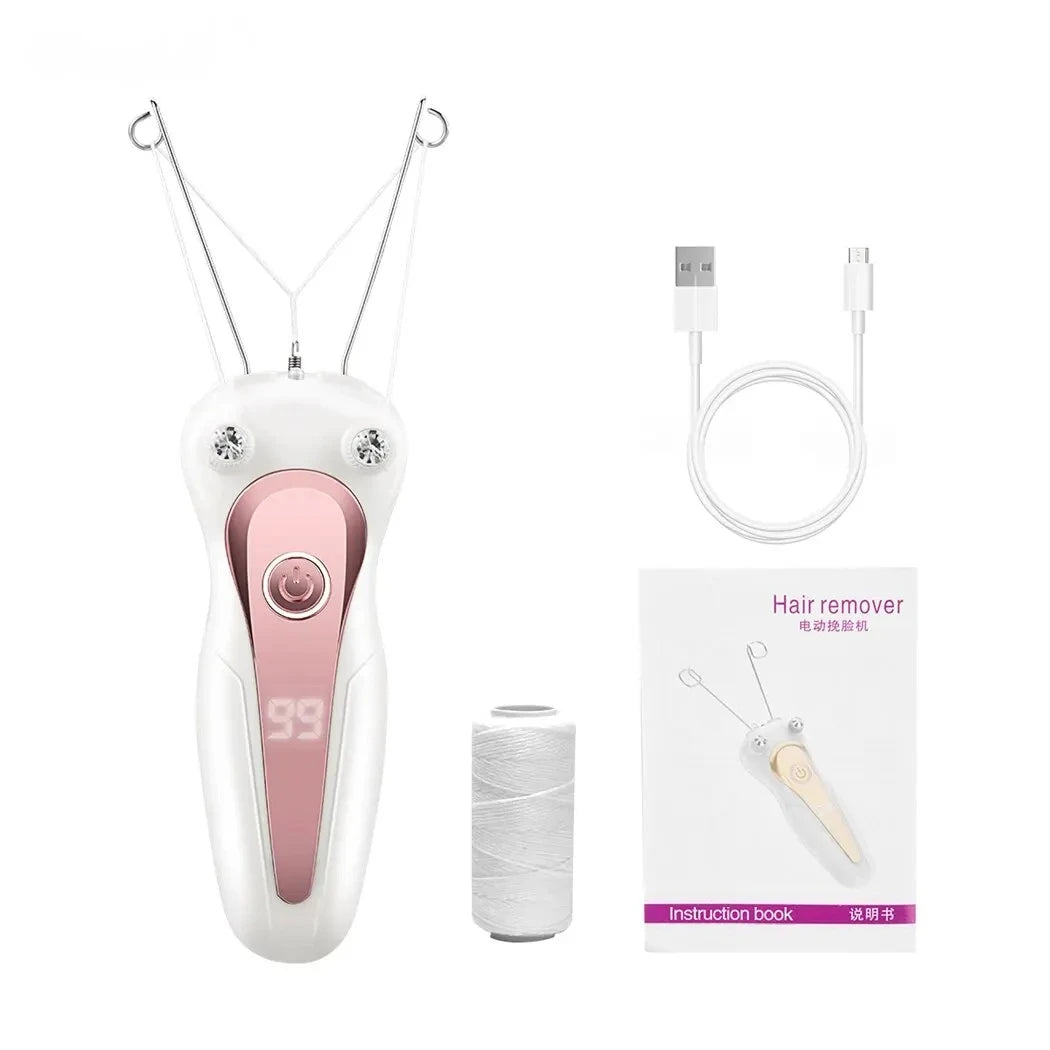 Rechargeable Electric Body Hair Remover for Women – Cordless Cotton Thread Epilator for Legs, Arms, Neck – Best Beauty Gift for Mom and Loved Ones
