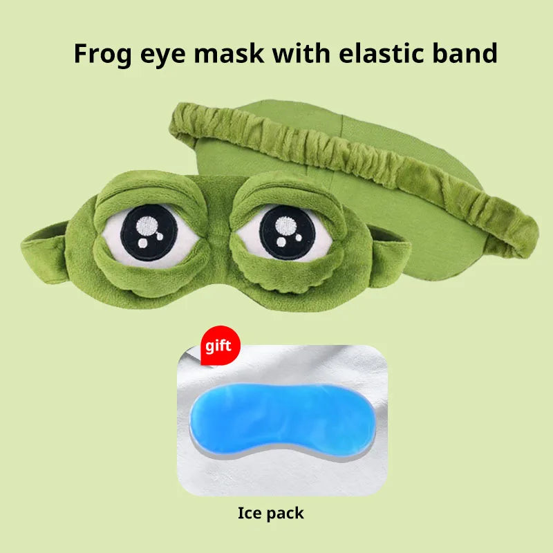 3D Sad Frog Sleep Mask