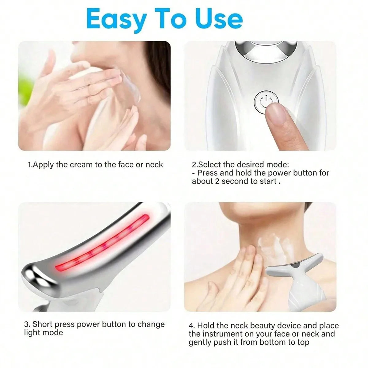 3 Color Neck and Face Massage Device – Multifunction Beauty Instrument