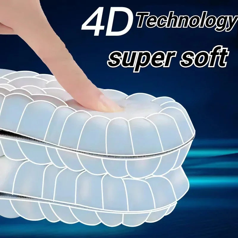 4D Massage Shoe Insoles – Super Soft Latex Sports Arch Support Inserts