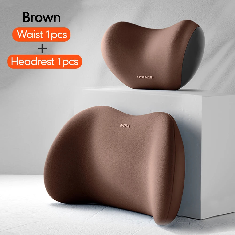 Car Seat Neck Pillow & Adjustable Lumbar Support