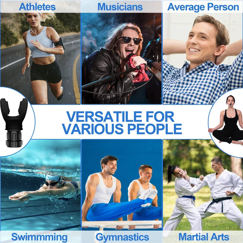 Breathing Trainer Lung Flexer – Durable Adjustable Fitness Exerciser to Increase Lung Capacity and Deep Breathing
