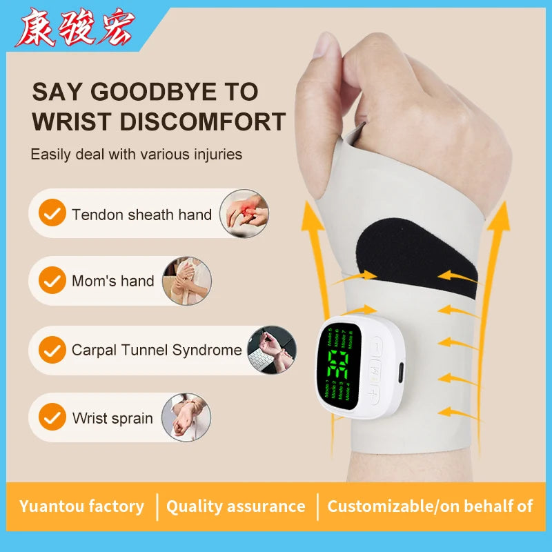 Electric Cordless Wrist Massager – USB Rechargeable Vibration Device for Tenosynovitis and Carpal Tunnel Relief
