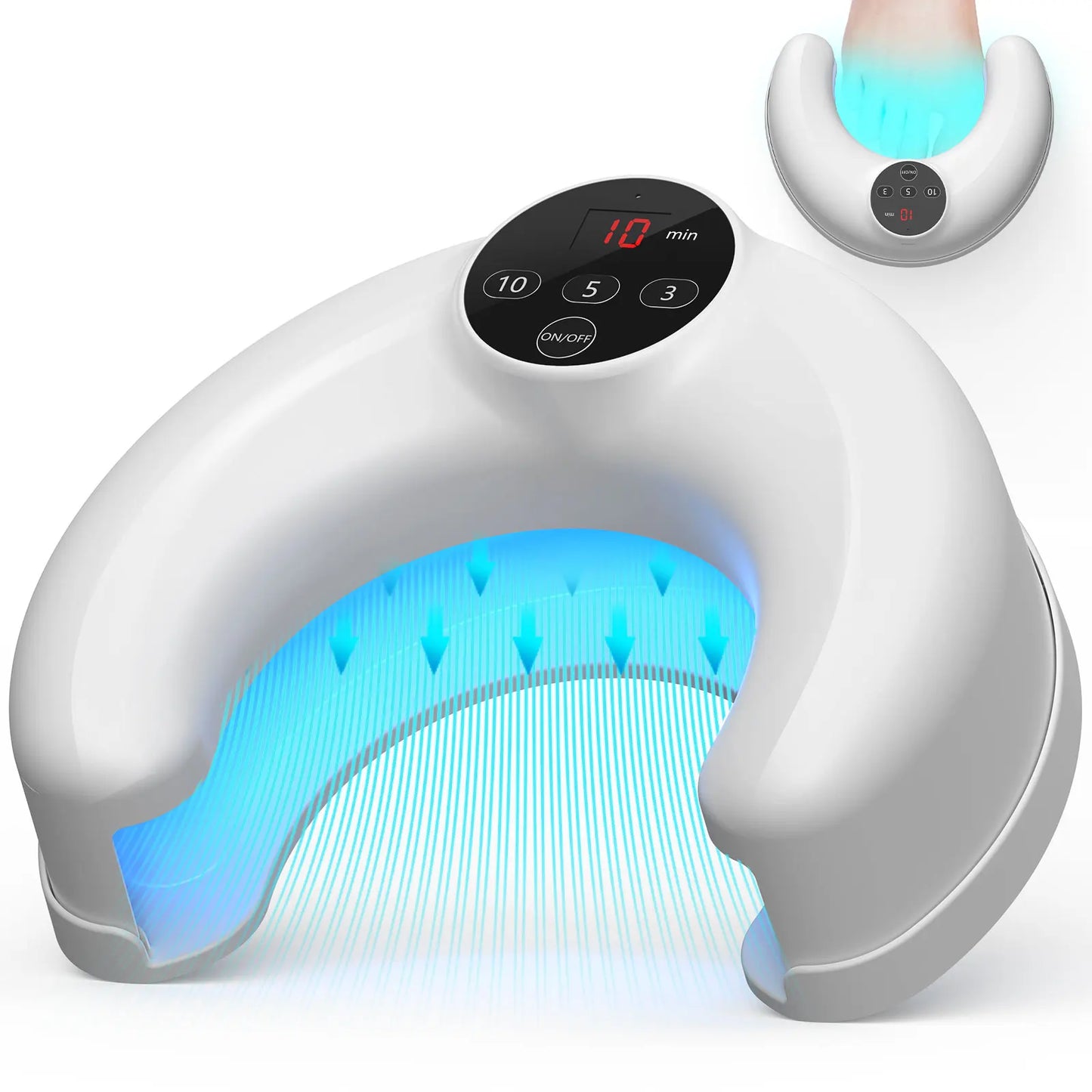 Wireless Nail Fungus Laser Device 45W – 14pcs 470nm Blue Light Therapy for Toenail Fungus, Onychomycosis & Paronychia Care