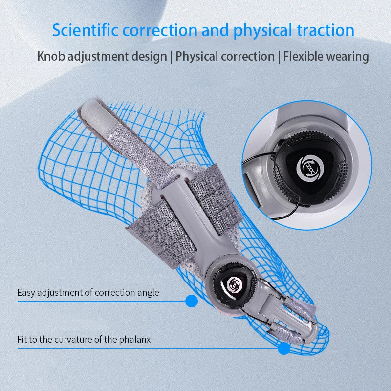 Adjustable Bunion Corrector Brace – Rotatable Toe Separator & Straightener for Hallux Valgus Relief