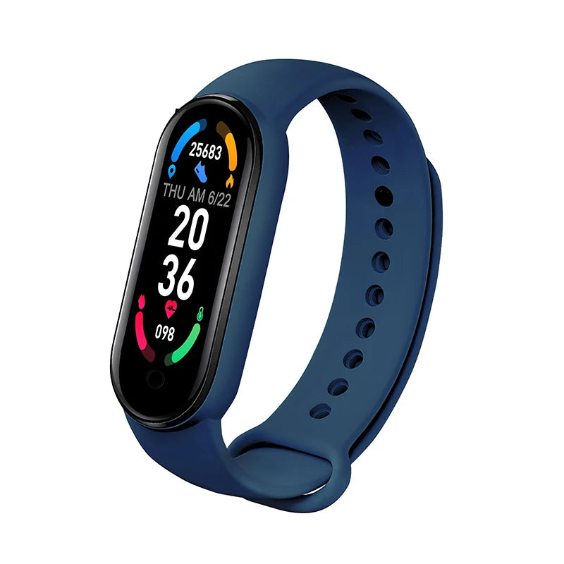 M6 Fitness Smartwatch (Unisex) – Heart Rate & Blood Pressure Tracker