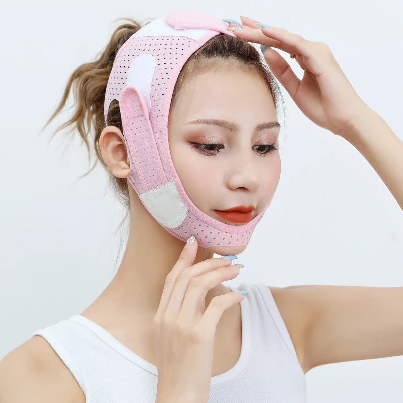 Double Chin Reducer – V Line Face Slimming Strap, Jawline Lifting Belt & Anti-Wrinkle V Shaped Mask