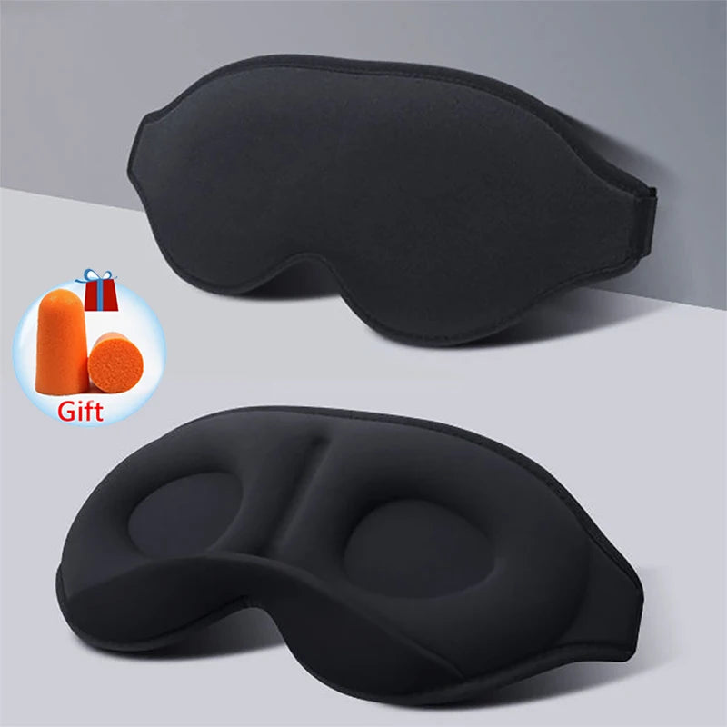 WELLVY 3D Contoured Sleep Mask – 100% Light Blocking, Ultra-Soft, Breathable Eye Mask for Deep Sleep, Travel & Relaxation