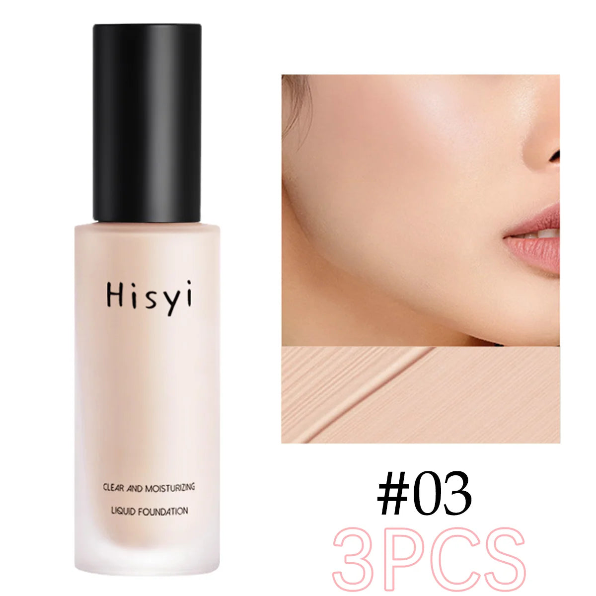 Liquid Foundation – Natural Lightweight Face Cream, Flawless Coverage, Conceals Blemishes, Non-Cakey Makeup Base