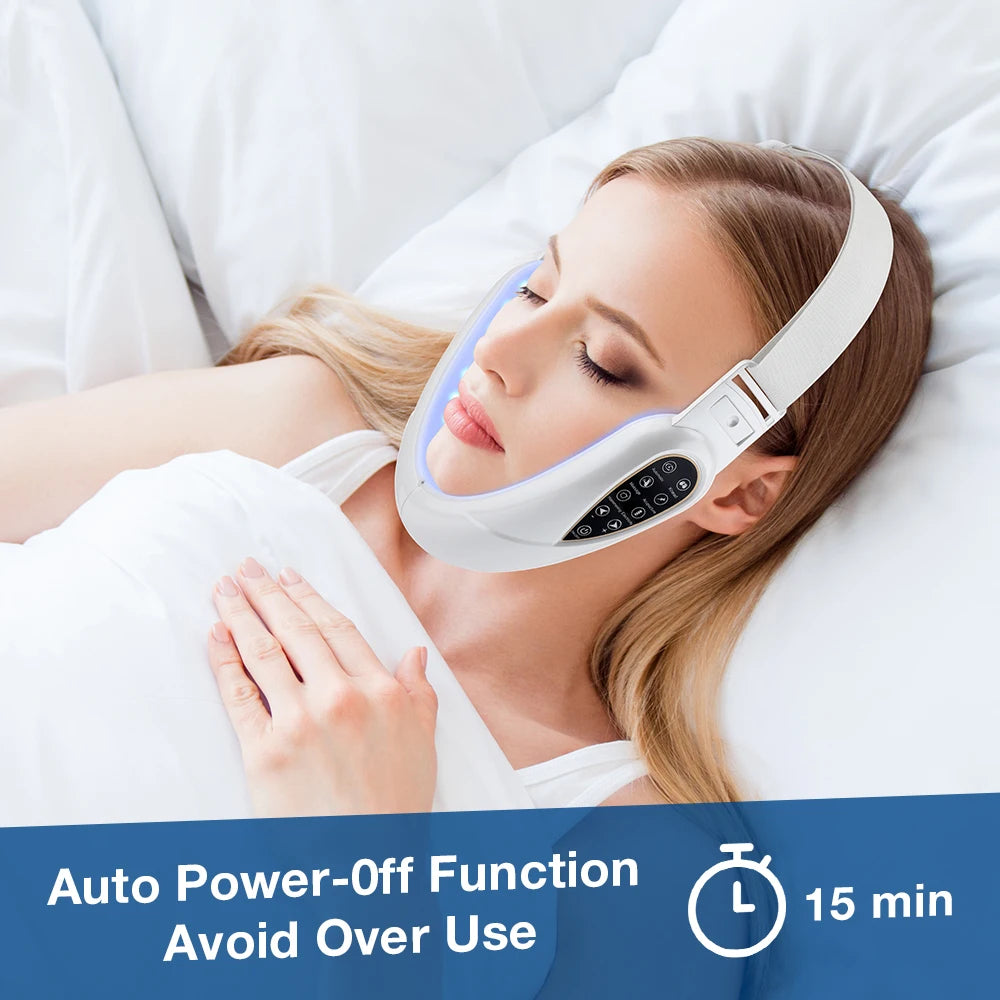 Rechargeable V Face Massager with LED Display – Portable Facial Beauty Device for Face Slimming and Skin Care