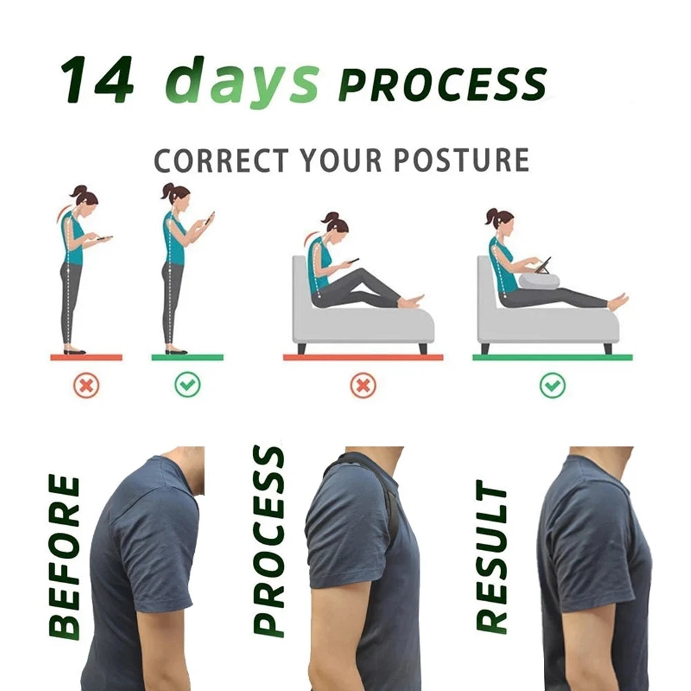 Adjustable Back Posture Corrector Belt – Spine Support Brace