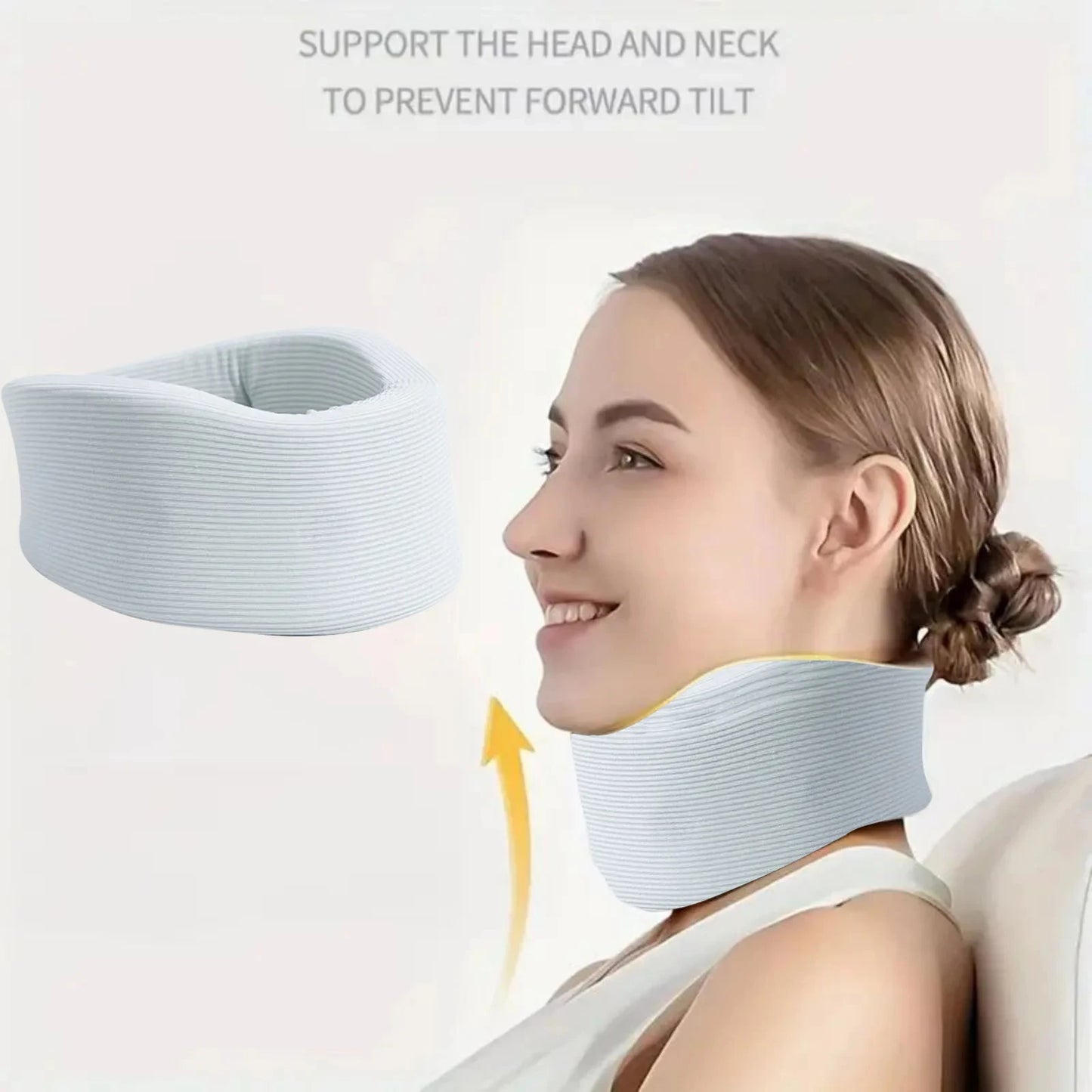 Adjustable Neck Support Brace – Soft Cervical Sponge Neck Protector for Sleep & Posture Alignment