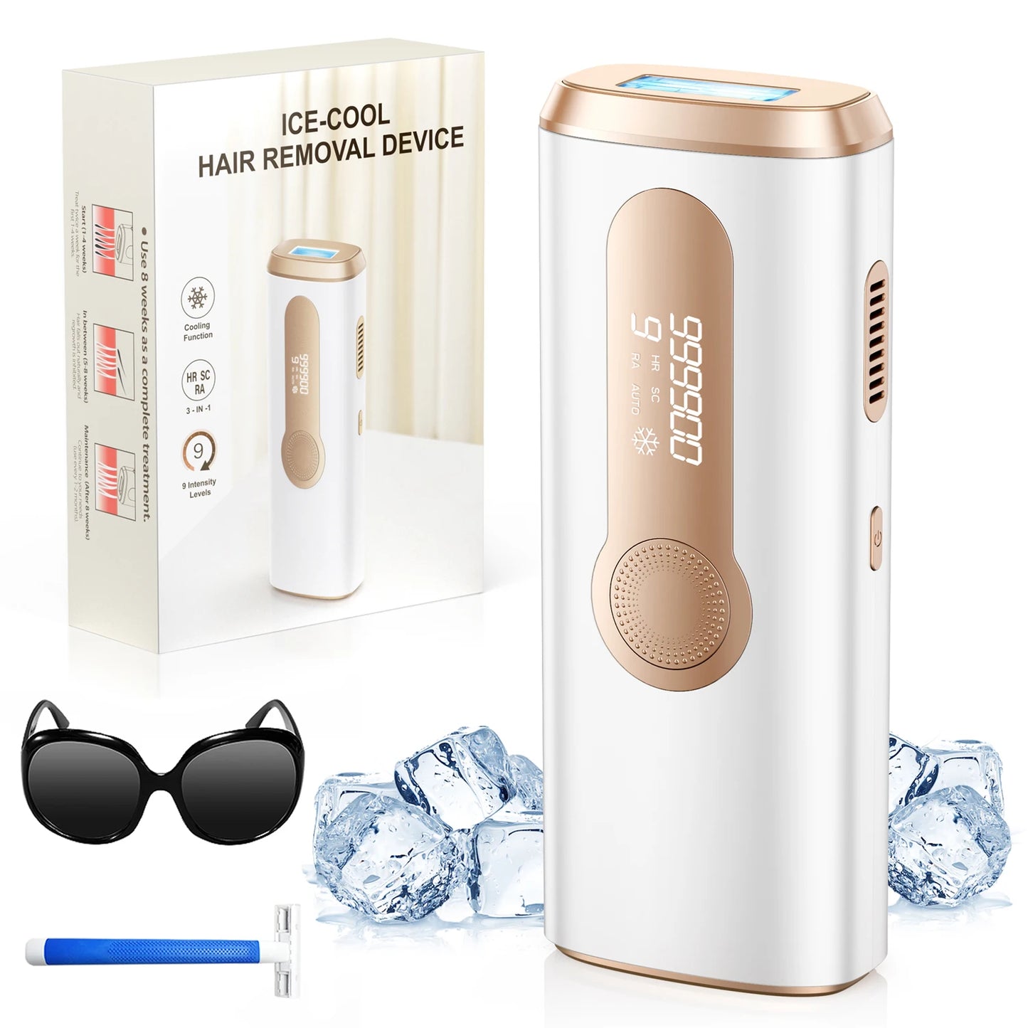 990K-Flash IPL Laser Epilator – Painless Permanent Hair Removal