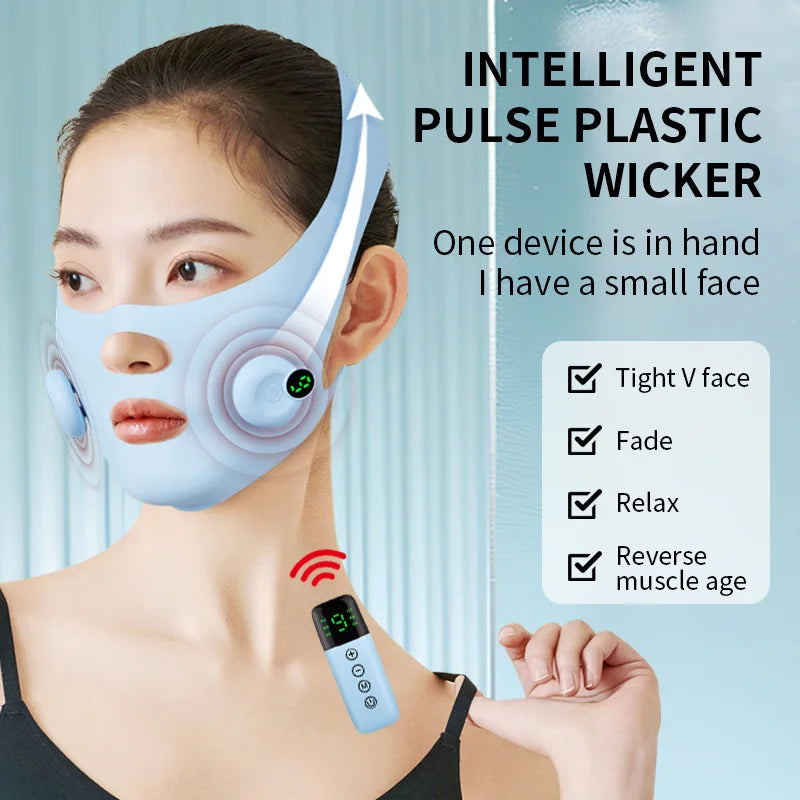 Smart Pulse EMS Face Lifting Device – Microcurrent V Face Shaping, Skin Tightening & Anti-Wrinkle Facial Massager
