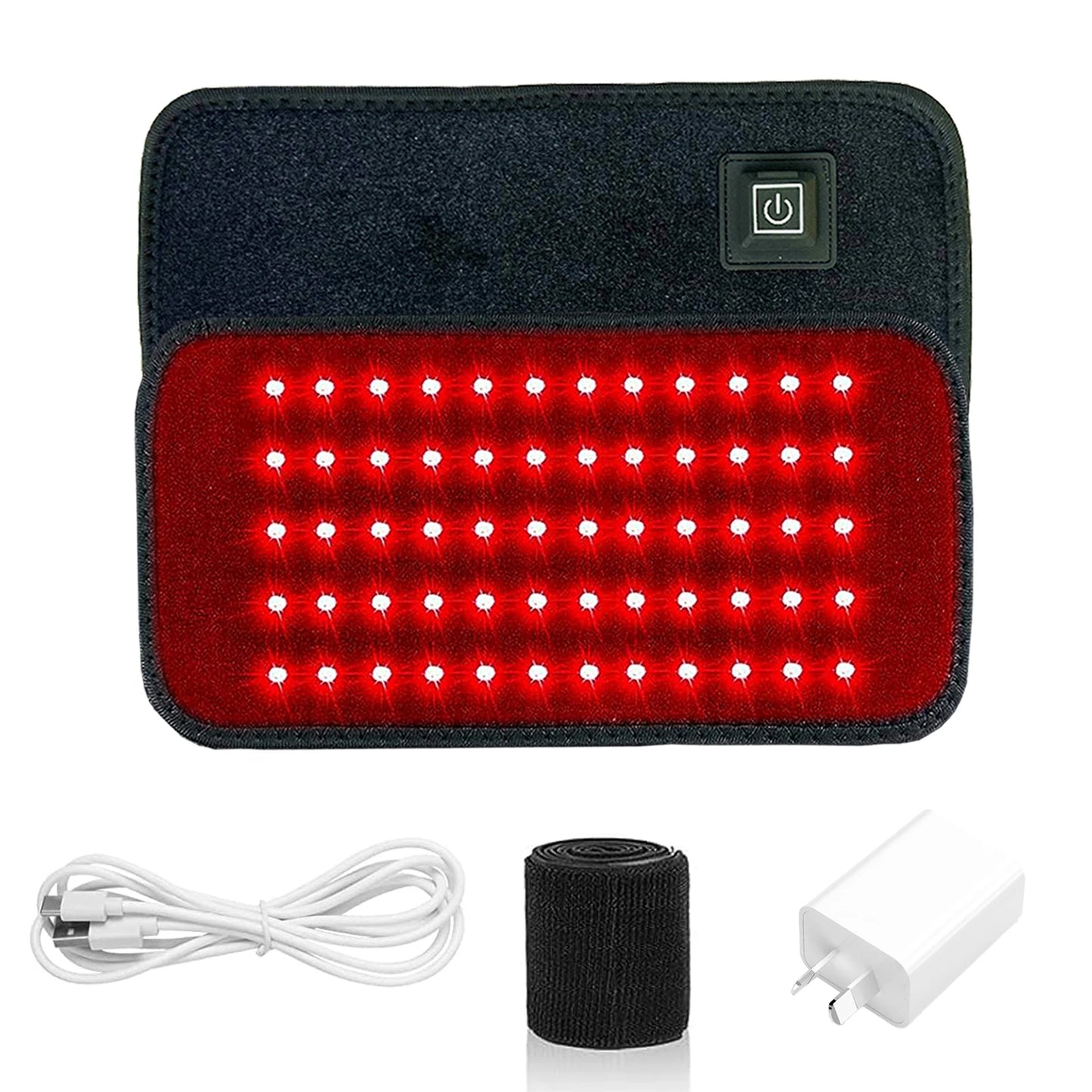 60-LED Red & Infrared Light Therapy Belt – 660nm & 850nm Fat Burning Slimming Wrap for Waist, Back & Full Body