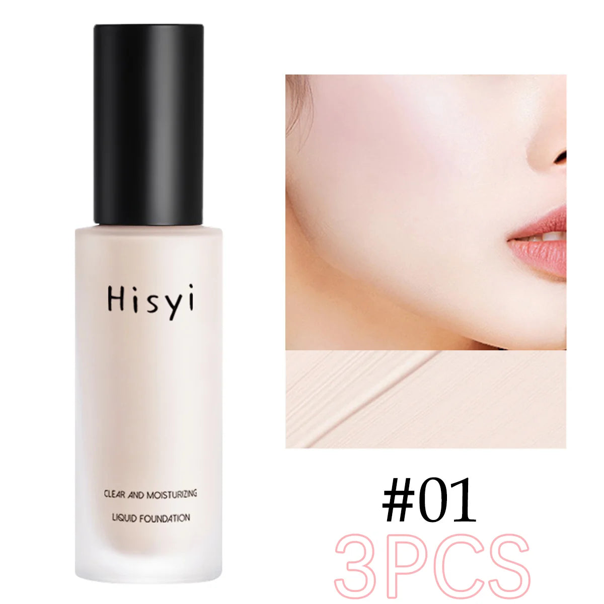 Liquid Foundation – Natural Lightweight Face Cream, Flawless Coverage, Conceals Blemishes, Non-Cakey Makeup Base