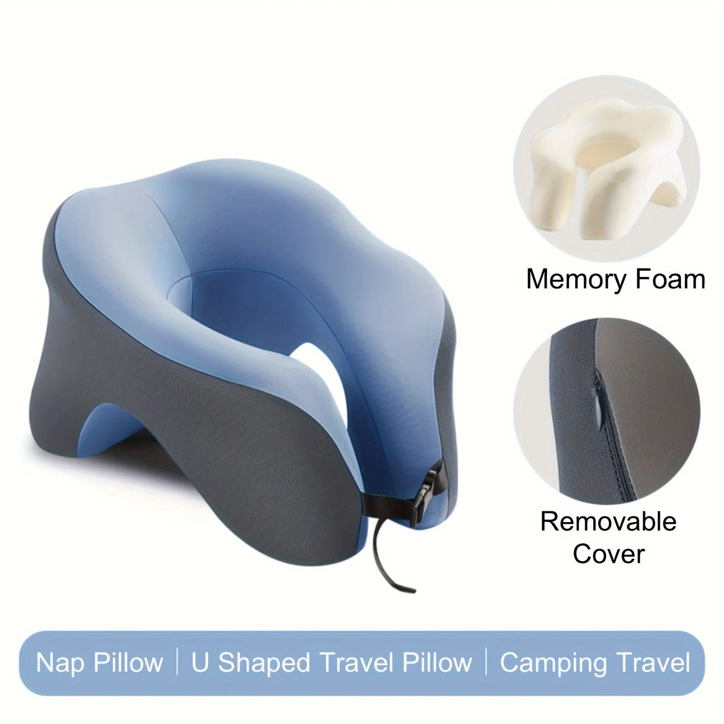 Multi-Functional U-Shaped Pillow – Travel Neck and Head Protector, Comfortable Nap Pillow for Airplane and Home Use