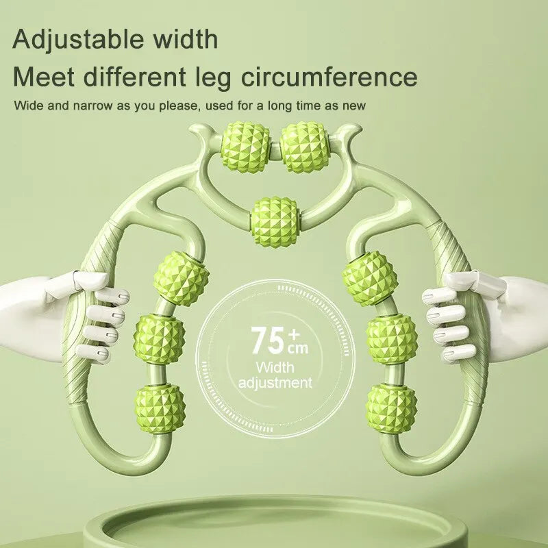12-Round Circular Leg Slimming Massager – Muscle Stretching & Relaxation Clamp for Thighs & Calves