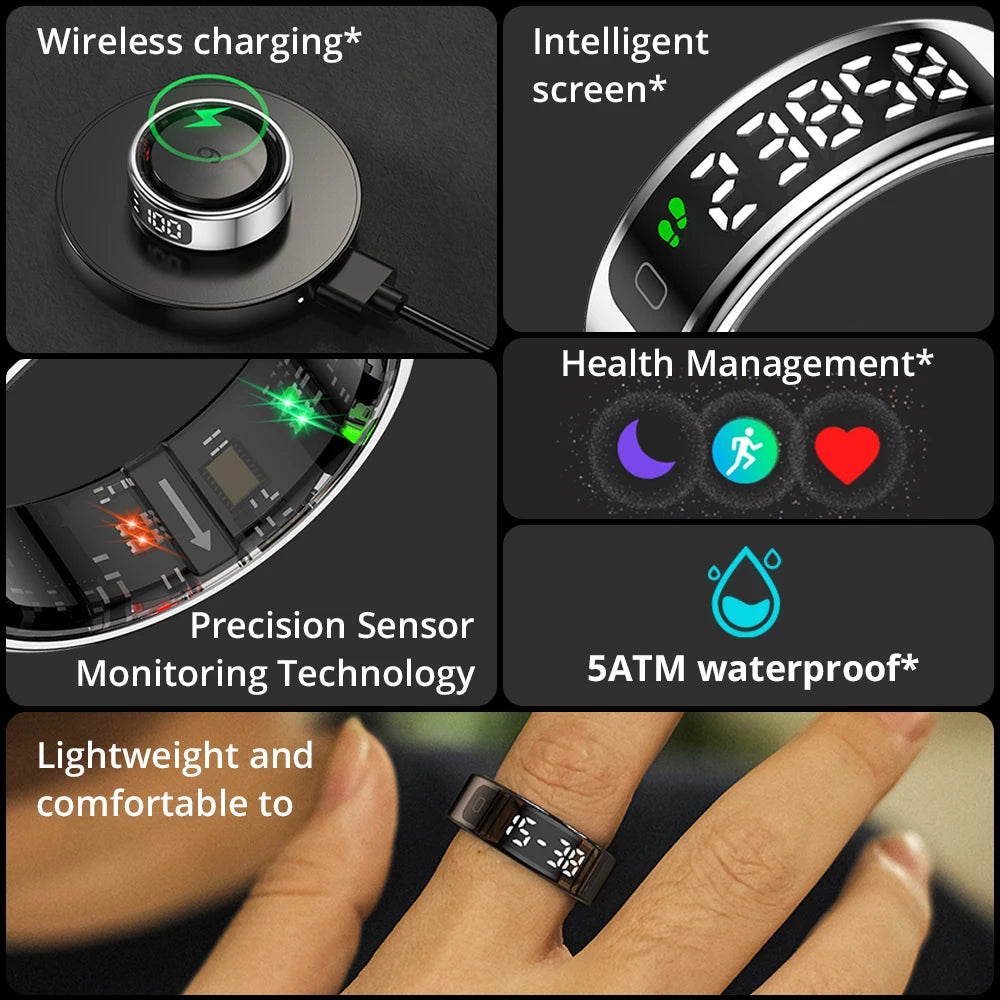 Touch-Screen Health Smart Ring