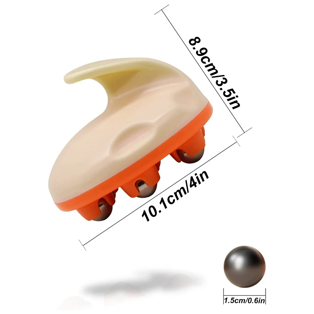 Metal Ball Hand Roller Massager – 360° Deep Tissue & Cellulite Massage Tool for Full Body Relief
