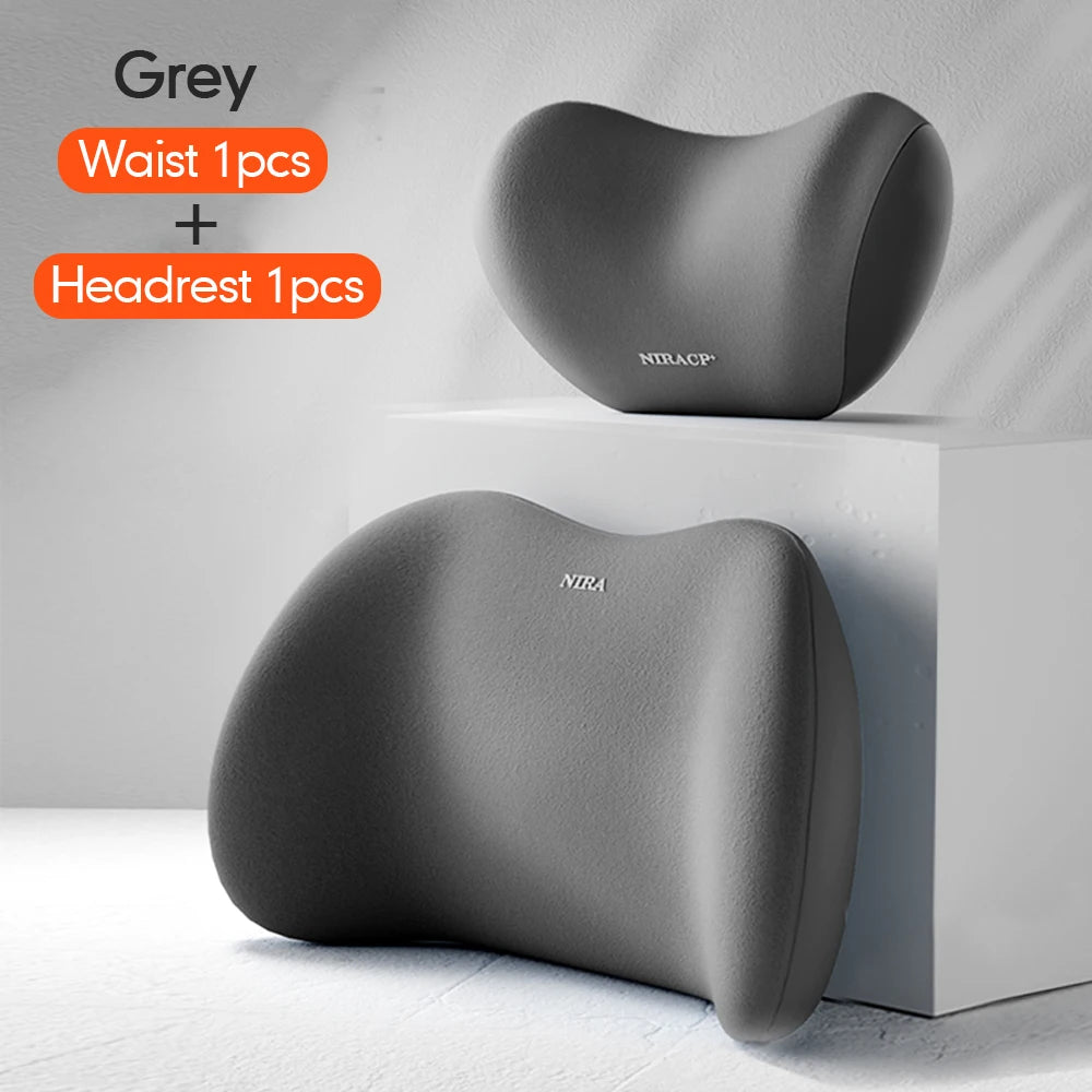 Car Seat Neck Pillow & Adjustable Lumbar Support
